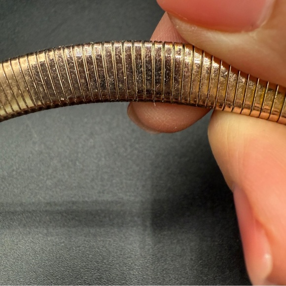 Vintage Gold-Tone Women's Snake Chain Belt with Copper Mod Circle Accent 24in - Picture 6 of 11